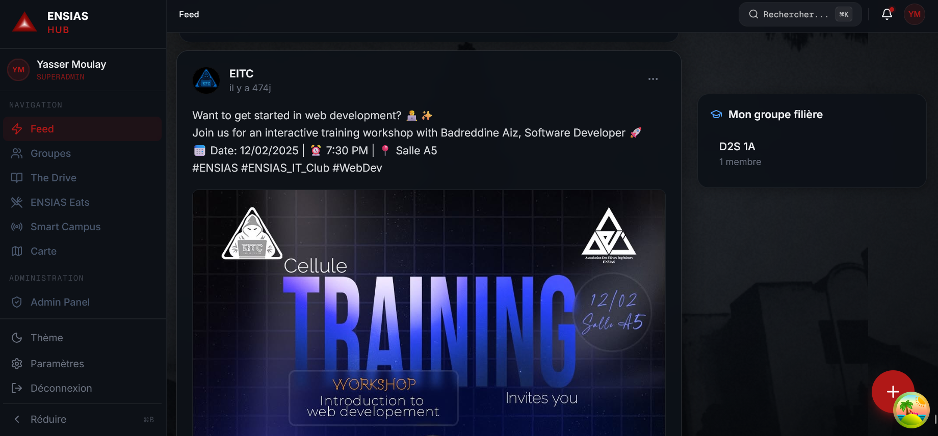 ENSIAS Hub Feed